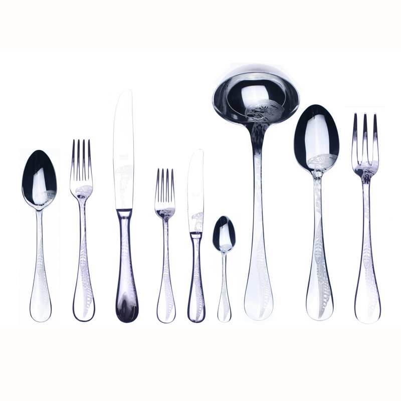 Ensemble de couverts Caccia - 75 pièces - Acier inoxydable, Argent argent