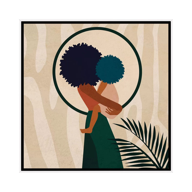 Stay Home No. 3 - impression d'art graphique, Aucun mat, H 26 po x l 26 po x P 1,5 po, Toile blanche encadrée