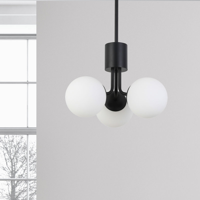Jesicca 3 - Light Dimmable Chandelier, Matte Black