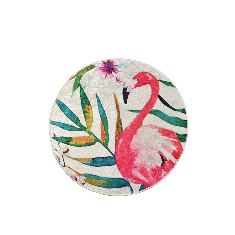 Antibacterial 100% Polyester Area Rug, 39.4 inches Diameter | 10 mm Pile Height, 700 g/m² | Non-Slip Underside, Machine Washable at 86°F | Perfect for Living Room, Bedroom & Kids' Play Area, Easy Care