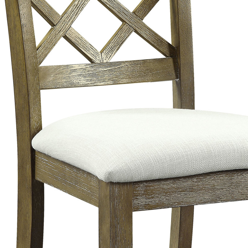 Ensemble de 2 chaises d'appoint rustiques - revêtement en lin beige, bois composite, hauteur du produit 39 po (2) coussins rembourrés, fabrication, profondeur du colis de 41 po