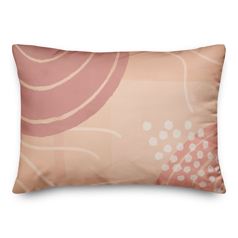 Housse et insert de coussin rectangulaire extérieur Glow Lines 15, Rose