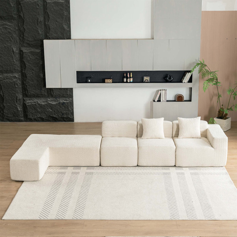 Canapé modulaire 116,6 po, Beige