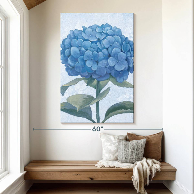 Harnek Blue Hydrangea II, 51" H x 34" W