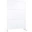 Clôture d'intimité en métal autoportante de 193 cm de haut et 122 cm de large - Panneaux blancs pour terrasse, jardin, balcon et patio