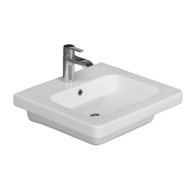 Barclay 18.12'' White Vitreous China Rectangular Bathroom Sink with Overflow, 4" Centerset