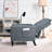 Modern Reclining Chair For Adults, Adjustable With Mobile Phone Holder & Cup Holder, Fabric Living Room Bedroom, Grey Adults - Gray Bedroom And-253892408