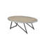Table basse en chêne vieilli gris et métal