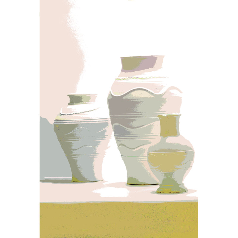 Olive Jars In Silhouette Print, Neutral