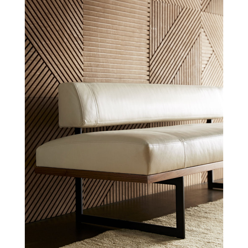 Tuck Leather Bench by Ray Booth