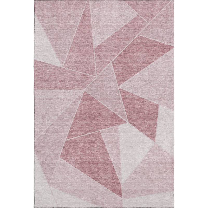 Premium Machine Washable Mayfield AMF636 Geometric Rug, Sky, 3' x 5'