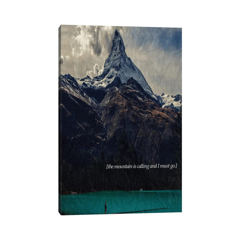 The Mountain Is Calling by Kubistika - Wrapped Canvas Gallery-Wrapped Canvas Giclée, 20.32 cm H x 30.48 cm W