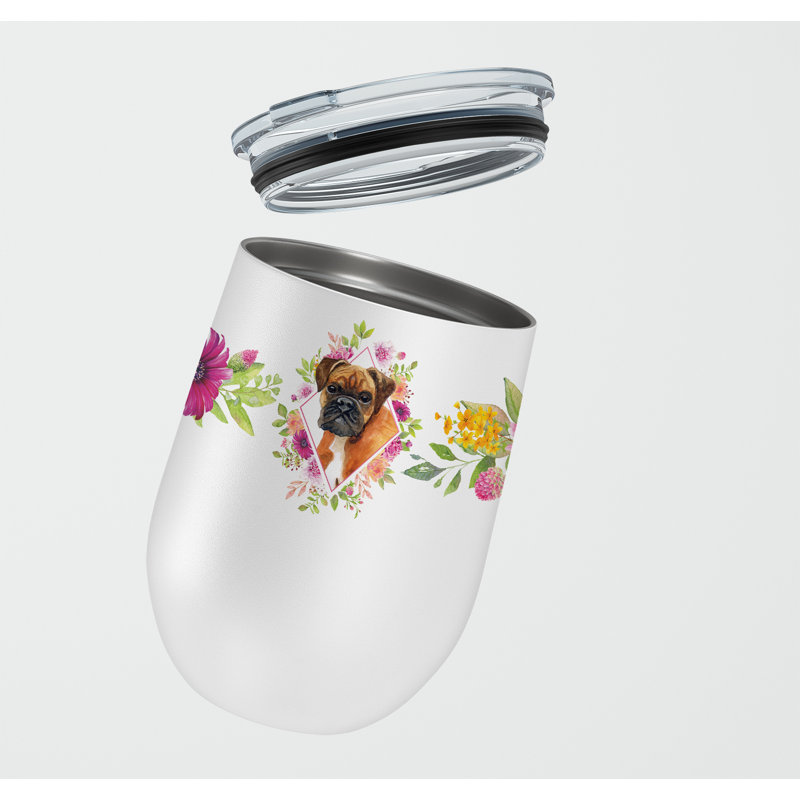 Verre à vin double mural en acier inoxydable 12 onces Ancram, Boxer allemand