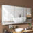60" W × 30" H Recessed Or Surface Mount Frameless Aluminum White Medicine Cabinet With Bathroom Mirror And 3 Adjustable Glass Shelves