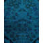 Overdyed Hand-Knotted Wool Modern-Contemporary Blue Area Rug 3' 3" x 5' 2"
