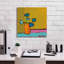 Vase orange - peinture sur toile tendue-1283814576