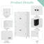 Armoire de rangement autoportante pour salle de bain avec tablettes réglables et 4 portes-427639874
