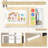 3-in-1 Kids Art Table And Chair Set With Double-sided Adjustable Easel, Storage Shelves, Paper Roll, Chalkboard And Whiteboard For Drawing, Craft, And Learning
