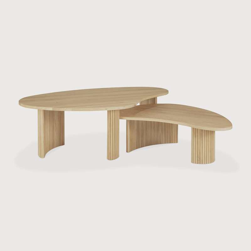 Boomerang Solid Wood Coffee Table, Oak