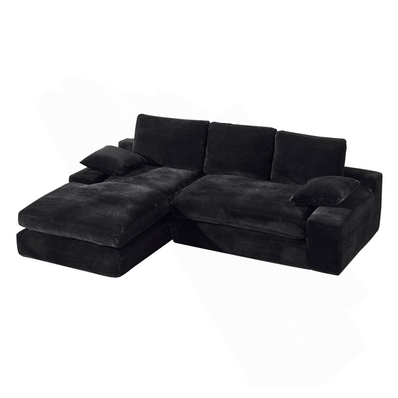 Ensemble de canapé modulaire de salon 99 * 69 ", Noir