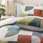Ceijay Cotton Blend Geometric Bedding with Pillowcases-445220851