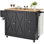 Armoire de rangement sur roulettes avec tiroir et tablettes pour îlot de cuisine