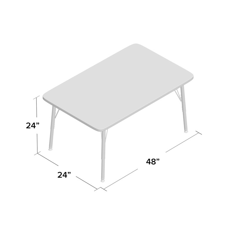 Table rectangulaire Berries, Jambe standard élémentaire 15" - 24", Chêne / noir, 30" x 72"