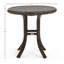 Slat Top 23" Round Side Table, Java