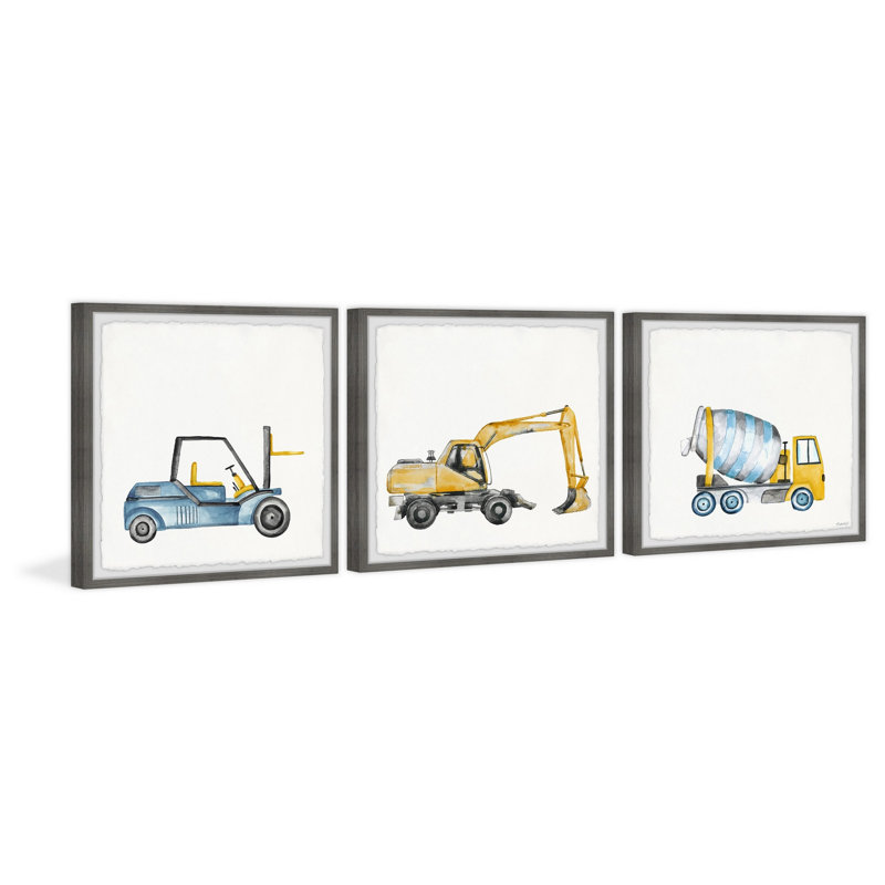 Ensemble d'imprimés encadrés 3 pièces Janay, H 32 po x l 32 po x P 1,5 po