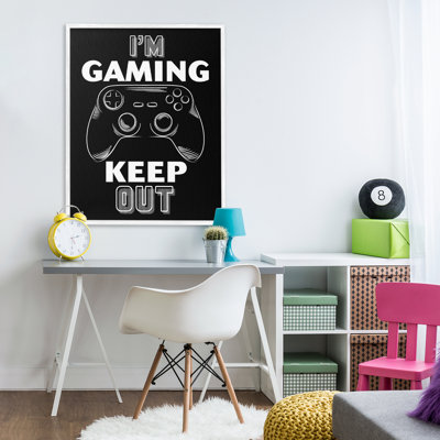 I'm Gaming Keep Out Framed Giclee, design by Marcus Prime