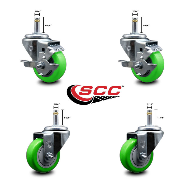 Ensemble de roulettes en poly pour roues pivotantes