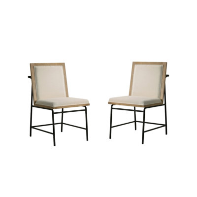 Torino Set Of 2 Oak Finish 18.5"W Dining Chairs