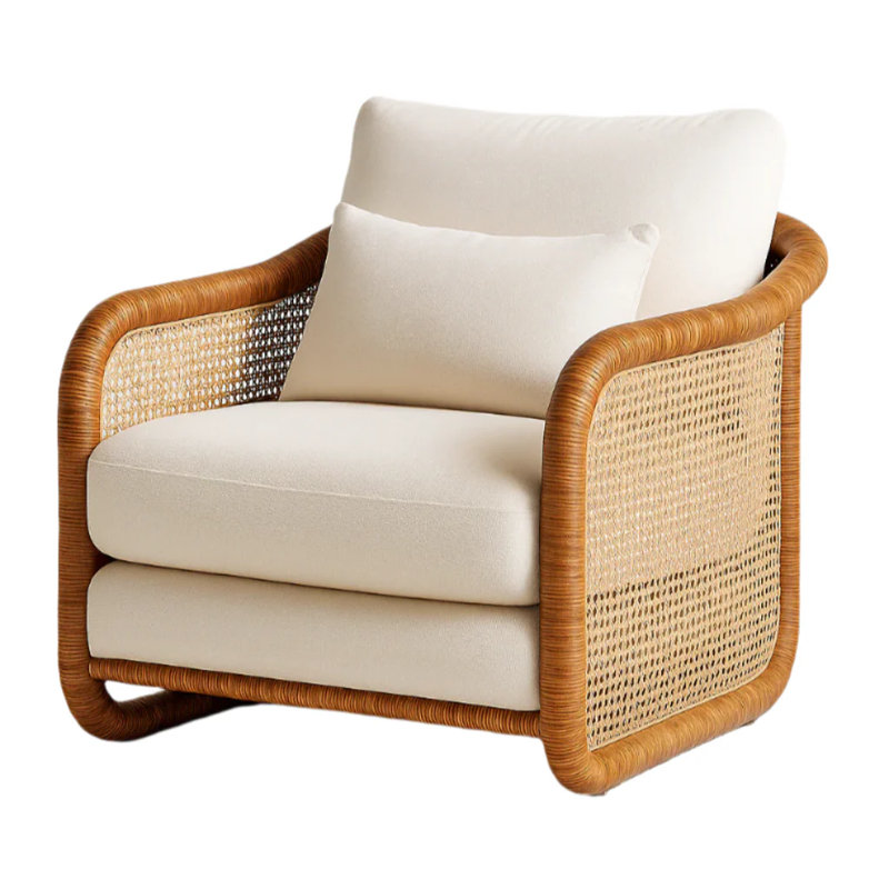 Fauteuil d'appoint en rotin toutes saisons Tessa