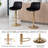 Bar Stools Set, Modern Swivel Counter Height Adjustable Barstools with Back, Upholstered Velvet Bar Chair with Footrest, Modern Armless Kitchen Island Stool for Kitchen Island, Pub, Cafe-791713465-791713460