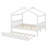 Wooden House Bed With Trundle-239448646