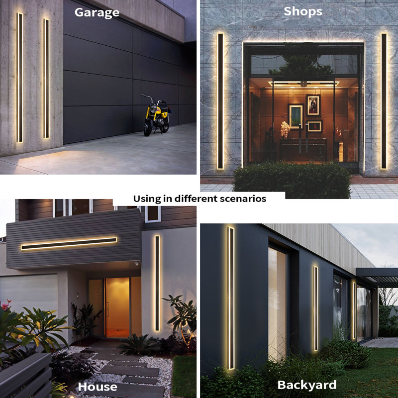 Modern Outdoor Wall Sconce LED Dimmable Outdoor Wall Lights IP65 Waterproof Outdoor Sconces Wall Lighting for Porch Garage