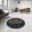 Tapis noir/bleu/beige à motifs Wuest-1958650341