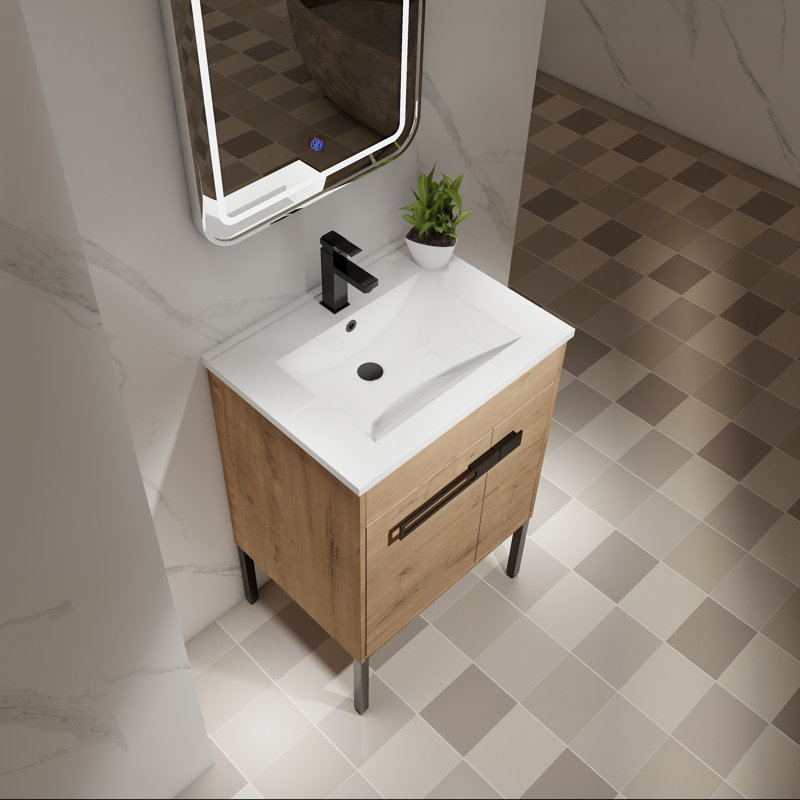 24" Vanity with Sink, Soft-Close Storage and Adjustable Shelf, 24"