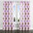 Abstract Curtains for bedroom - Modern Purple And Gold Boho Mandala Grommet Curtain - 1 Panel-332943401-332943404