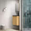 Meuble-lavabo de salle de bain 30 po, armoire de rangement flottante triangulaire murale en contreplaqué avec lavabo intégré en résine à une porte, convient au coin, pré-assemblé