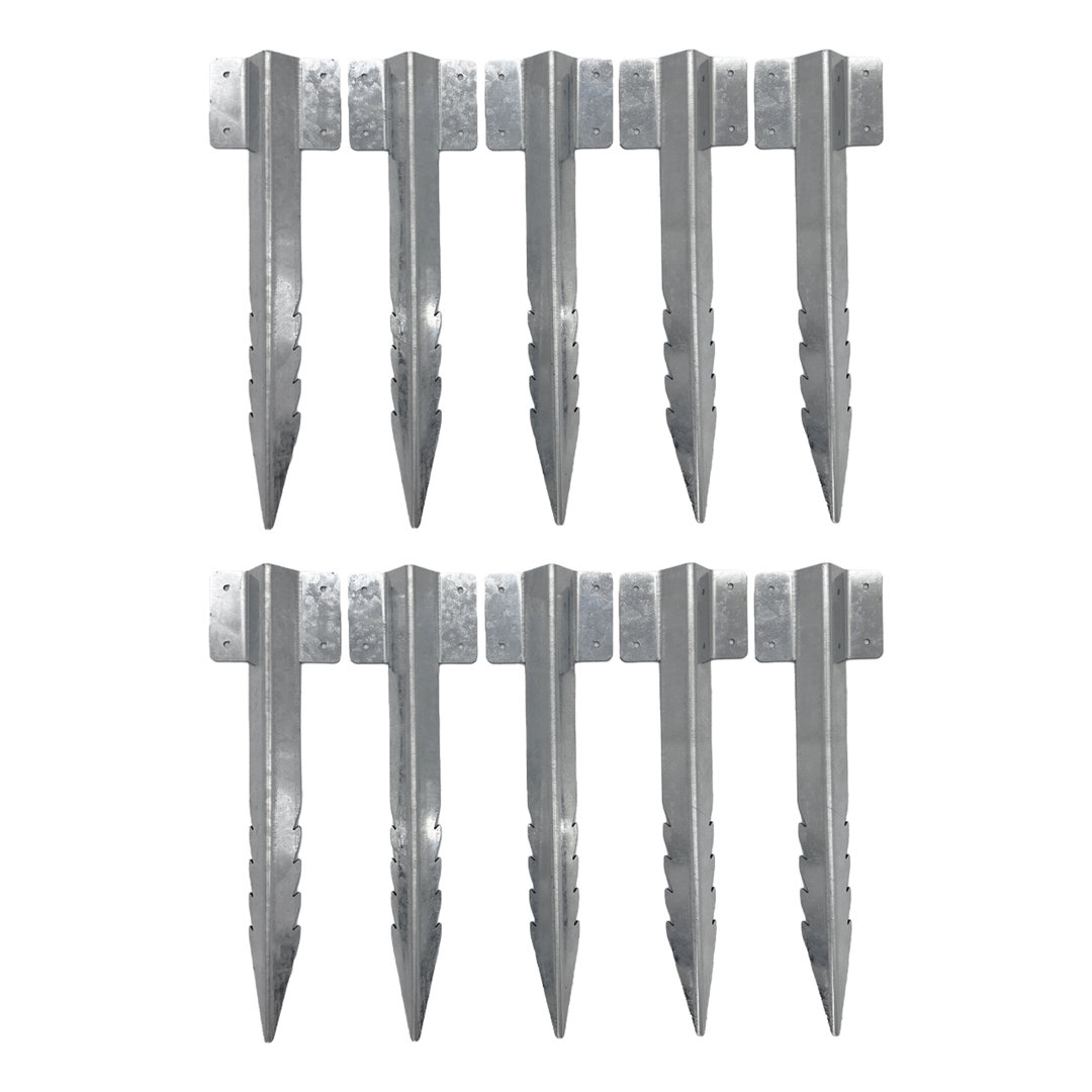 Rackhams Metal Railway Sleepers Brackets For Landscape, Lawn And Driveway Path Edging - Pack Of 10 - Image 3
