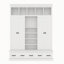 Arbre d'entrée 78,7 po avec 4 portes, 5 tiroirs et tablettes réglables, armoire de rangement pour hall d'entrée-2051782794
