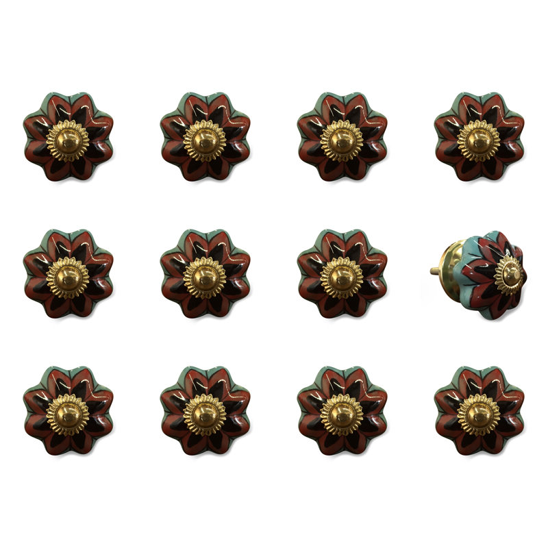 Hand Painted Flower Novelty Knob Multipack
