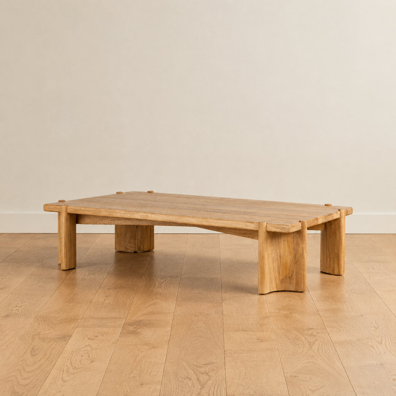 Ronan Solid Wood Coffee Table, Natural Oak