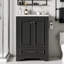 Meuble-lavabo moderne 24 po avec lavabo en céramique et armoire de rangement noir, autoportant-1792535072