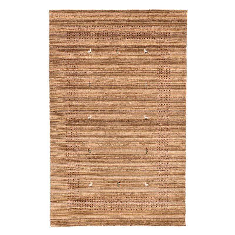 Kashkuli Gabbeh Brown Rug 5'0" x 7'11"