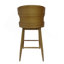 Ensemble de chaises de bar de style Mid-Century moderne avec sièges rembourrés et structure en bois d'hévéa durable, parfait pour un confort élégant-1107320091