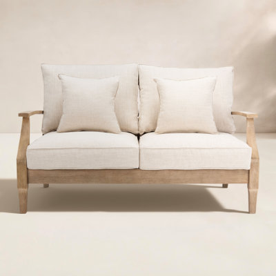 Samya 56" Eucalyptus Patio Loveseat