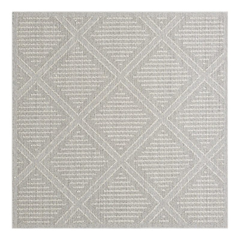 Tapis d'extérieur à treillis, Carré 7 pi 10 po