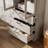 Bathroom Storage Cabinet With Tempered Glass Doors, Farmhouse Style For Bathroom Organization